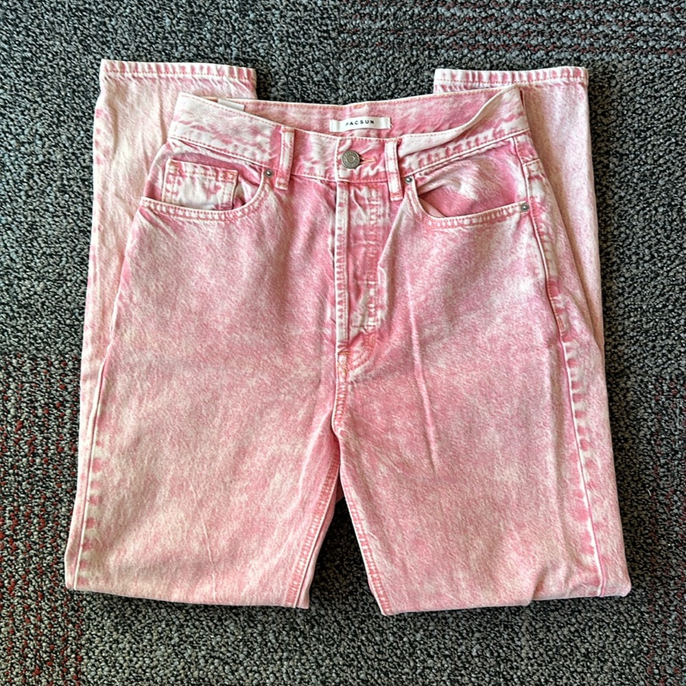 Pacsun Pink High-Rise Slim Jeans